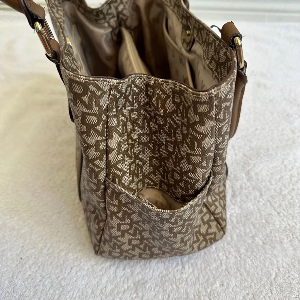 DKNY Brown and Tan Handbag